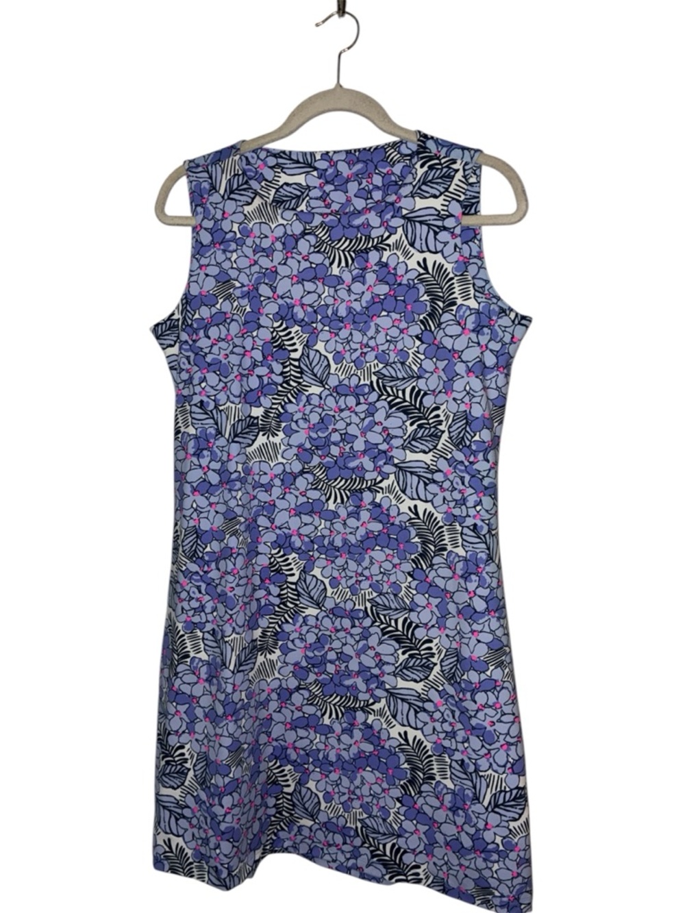 MAHI GOLD Lavender-Blue Floral Sleeveless Shift Dress Sz L